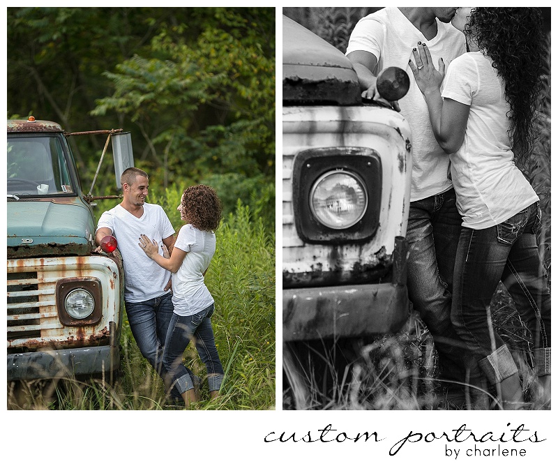 rustic engagement session vintage antique pickup truck couples pose ideas engagement session posing pittsburgh wedding photographer (11)