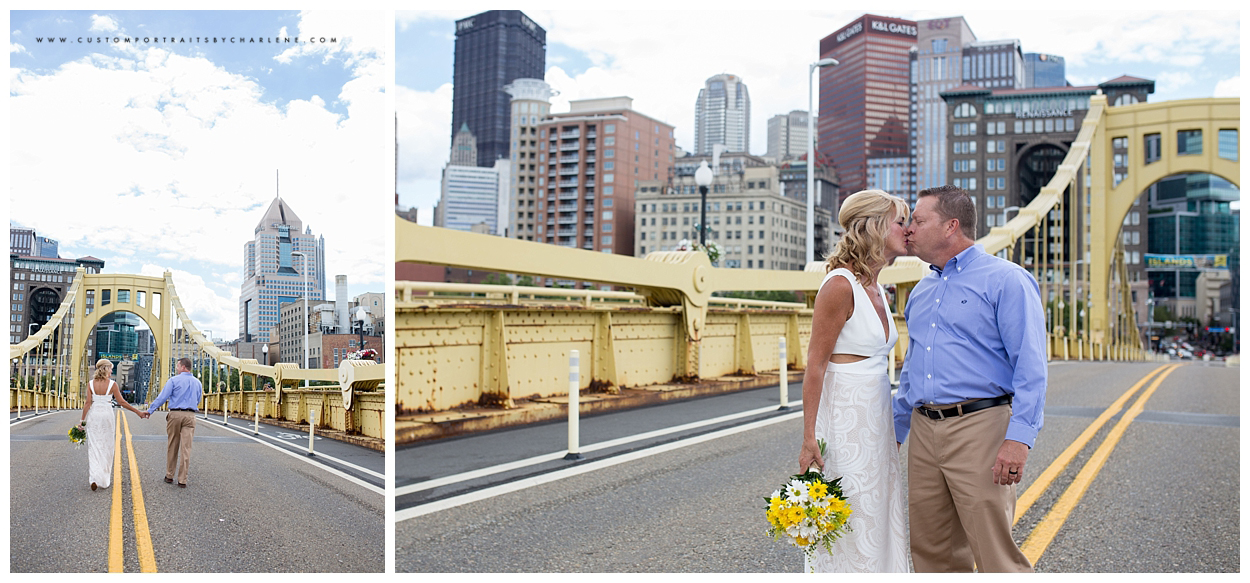 Pittsburgh Wedding Photographer - Roberto Clemente Bridge Wedding - Unique wedding venues Pittsburgh downtown4