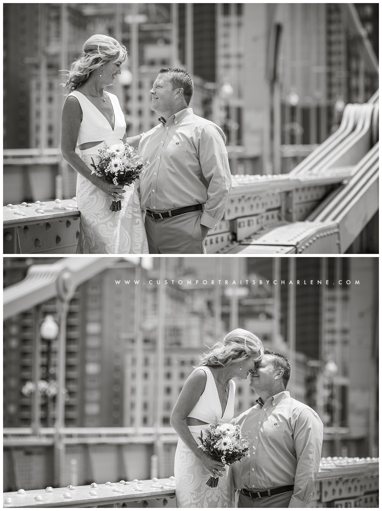 Pittsburgh Wedding Photographer - Roberto Clemente Bridge Wedding - Unique wedding venues Pittsburgh downtown6